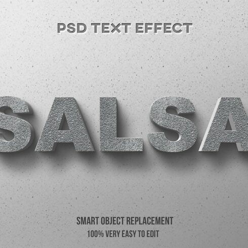 Salsa 3D Text Effect Psdcover image.