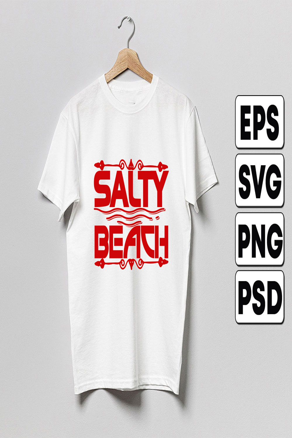 Salty beach pinterest preview image.