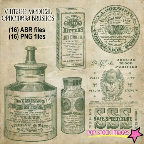 Vintage Medical Ephemera Brushescover image.