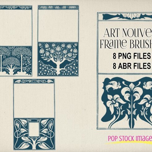 Art Nouveau Frame Brushes & PNGscover image.
