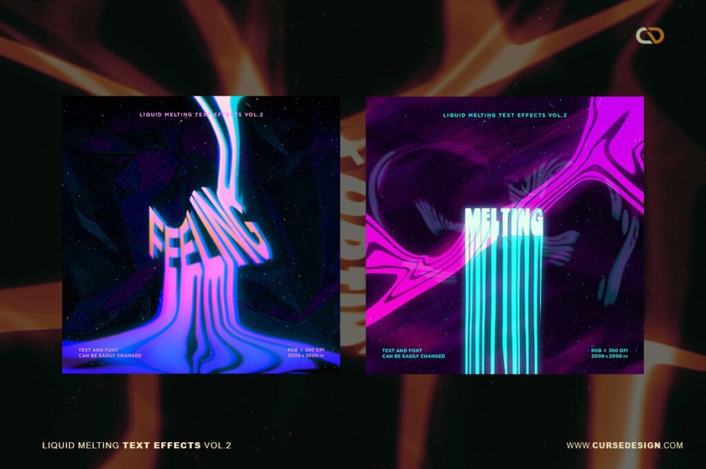 Liquid Melting Text Effects Bundle – MasterBundles