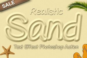 Sand Text Effect Photoshop Action – MasterBundles