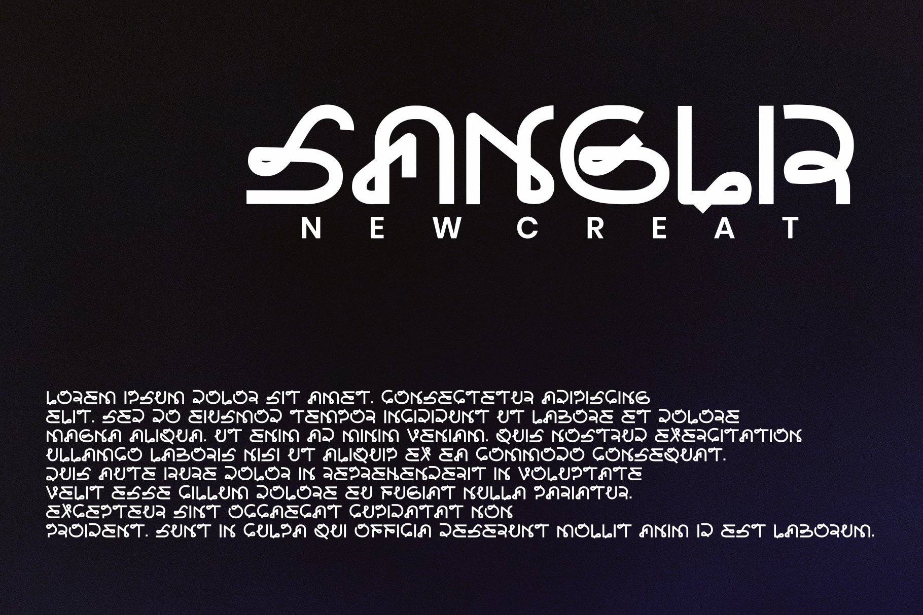 Sanglir - Display Font preview image.