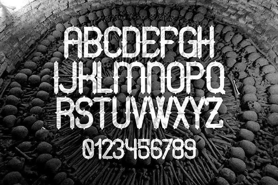 CATACOMBES font preview image.