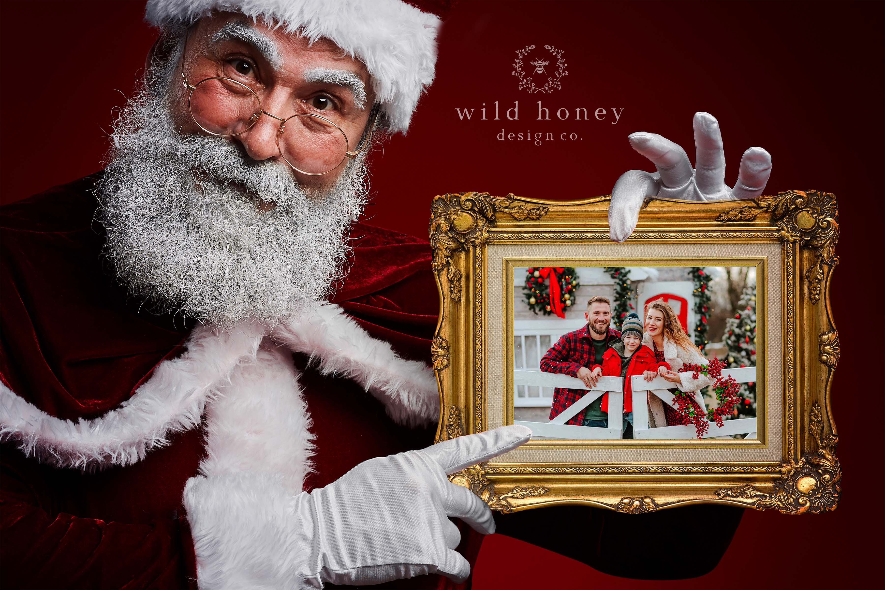 Santa with Frame Backdrop, PNGcover image.