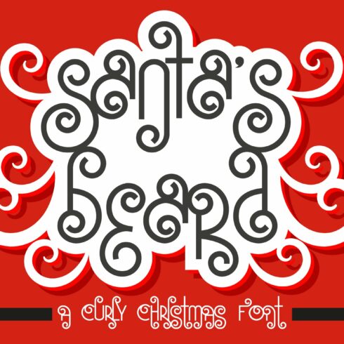 Santa's Beard Curly Christmas Font cover image.