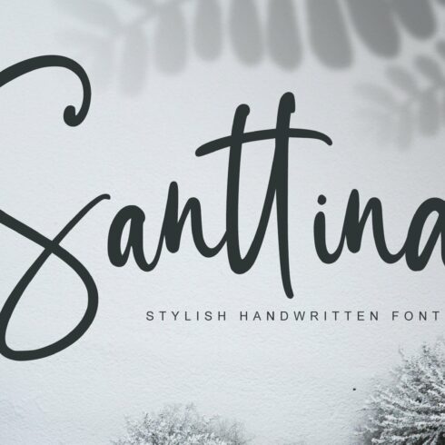 Santtina - Stylish handwritten font cover image.