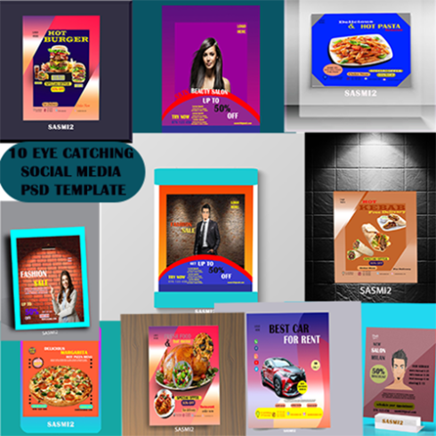 10 Eye Catching Social Media PSD Template - MasterBundles