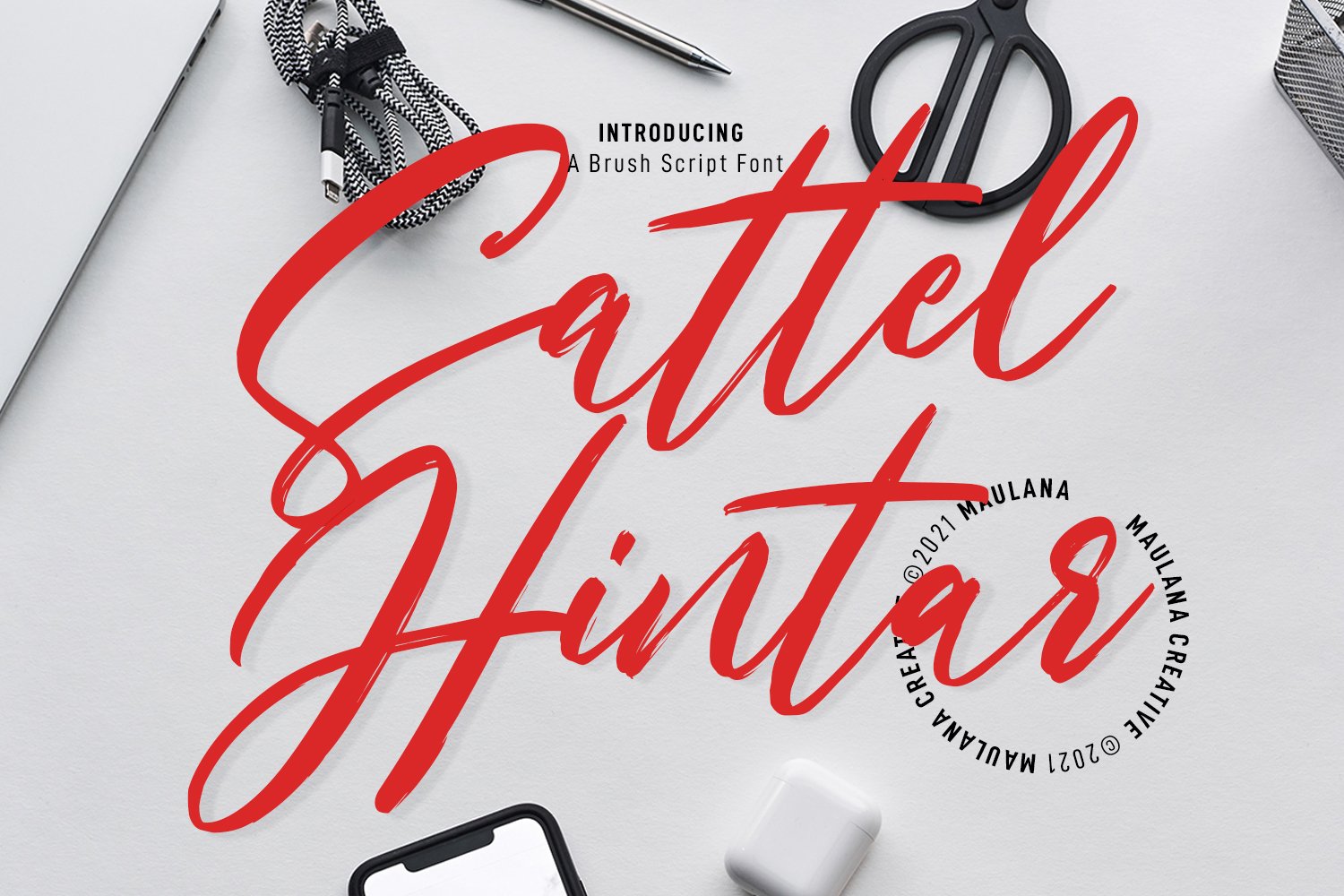 Sattel Hintar Brush Script Font cover image.