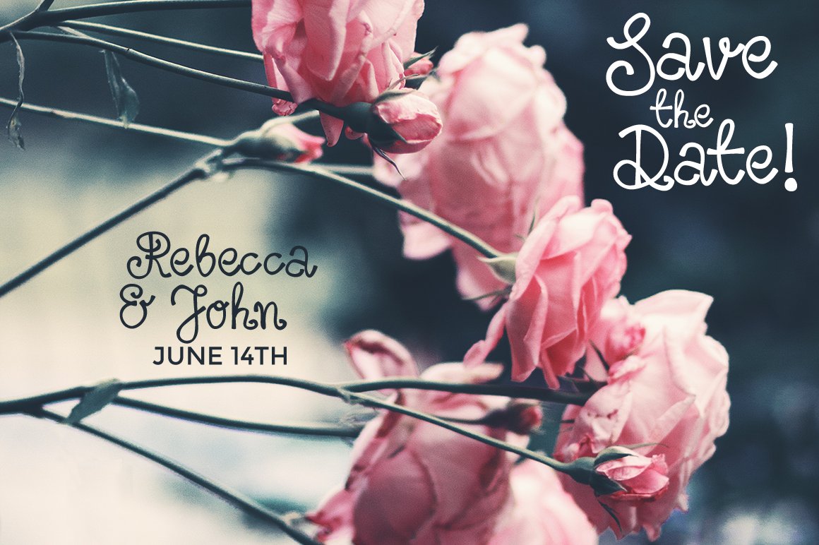 Sweet Peas Font preview image.