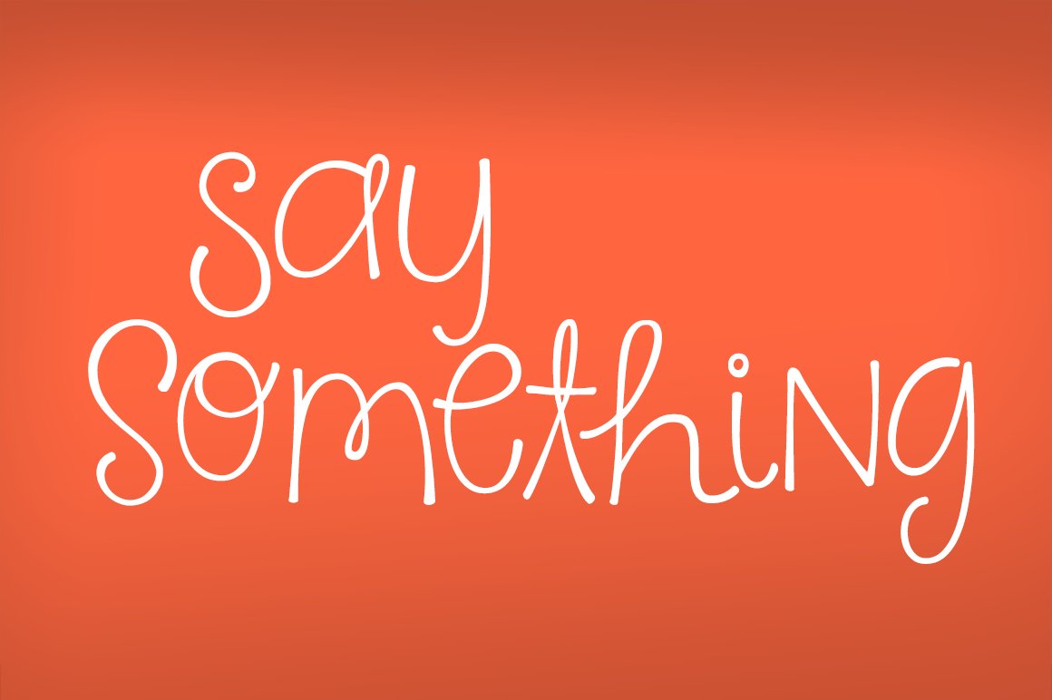KG Say Something Font preview image.