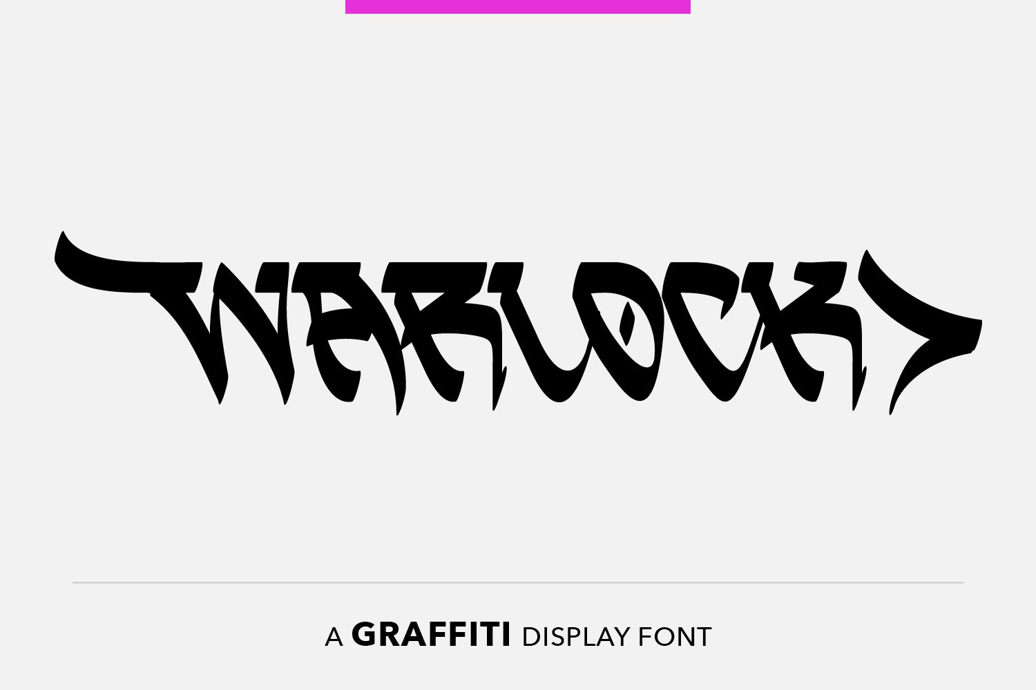 Warlock - Graffiti font cover image.