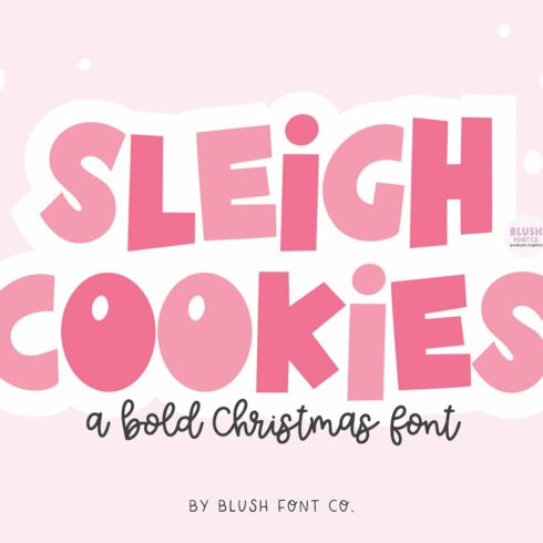 SLEIGH COOKIES Bold Christmas Font cover image.