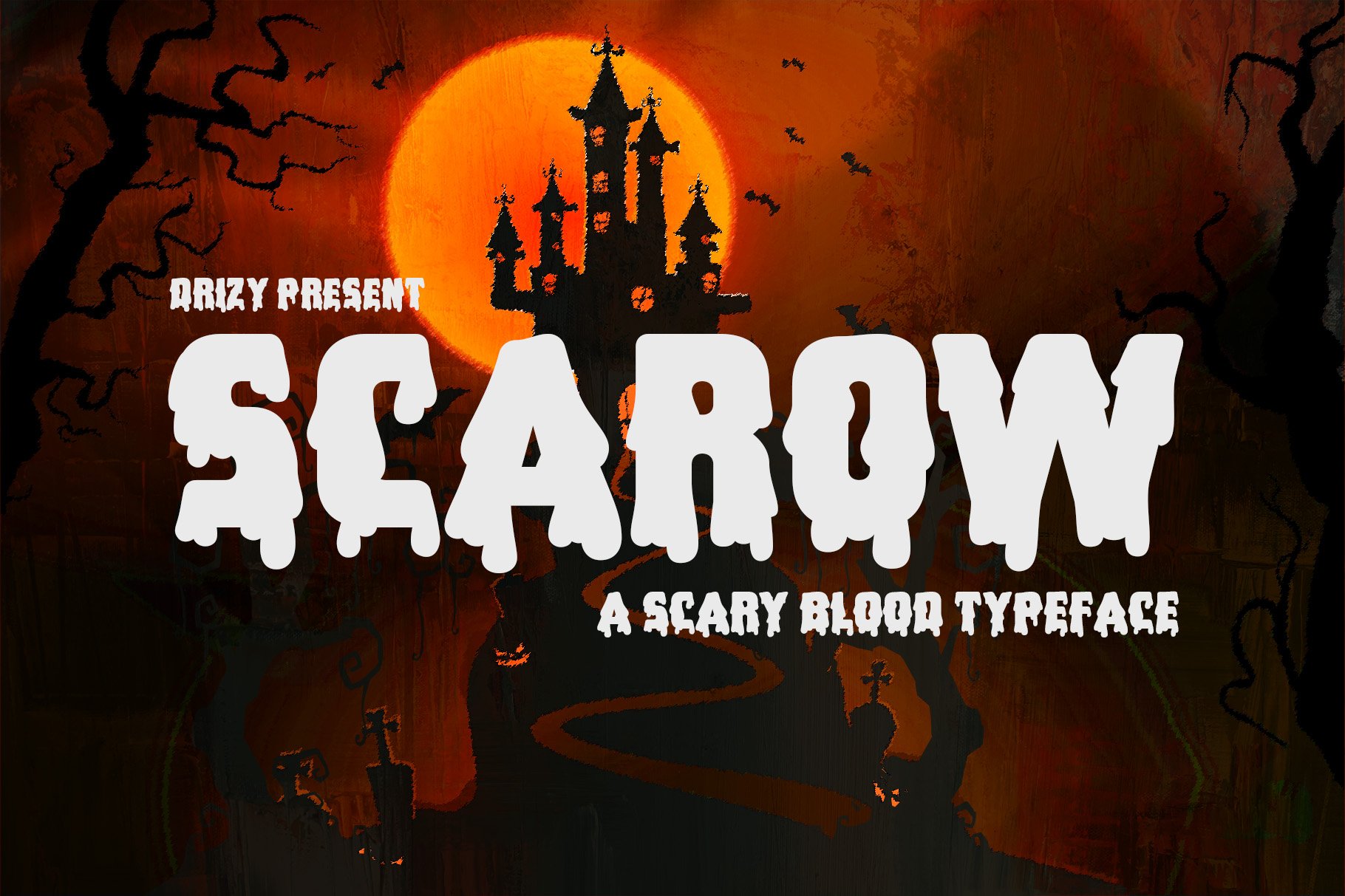 Scarow - Blood Dripping Font cover image.