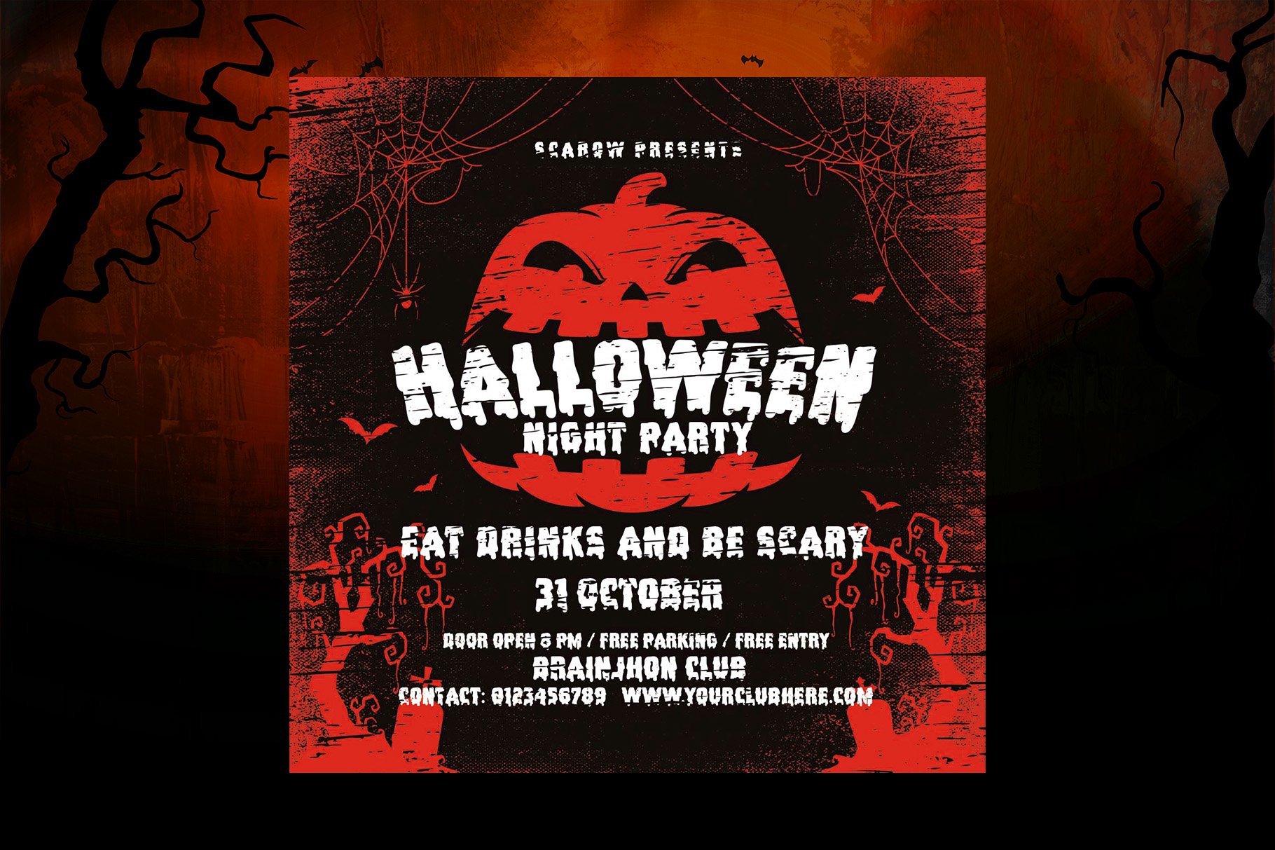 scarow scary blood typeface 04 halloween party cm 977