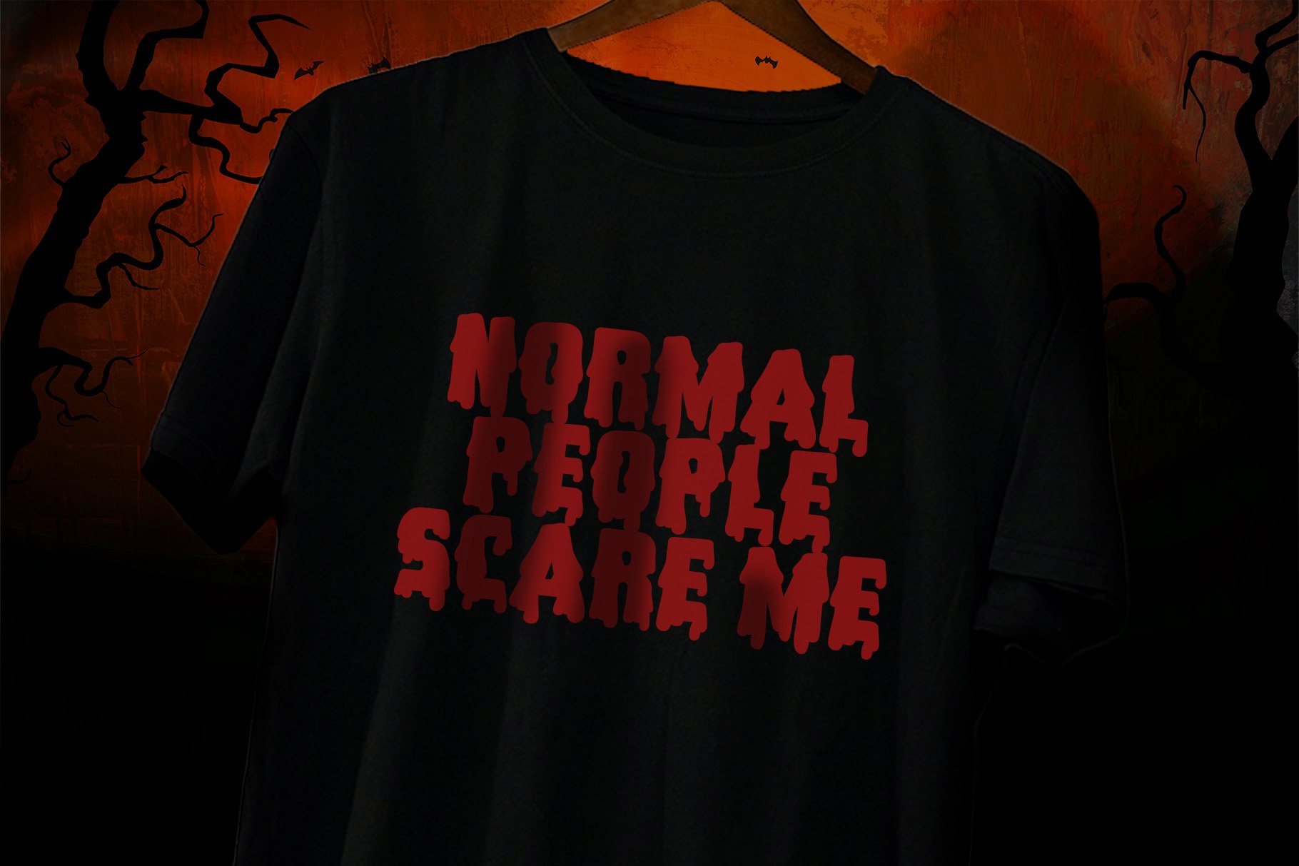 scarow scary blood typeface 05 halloween tshirt cm 636