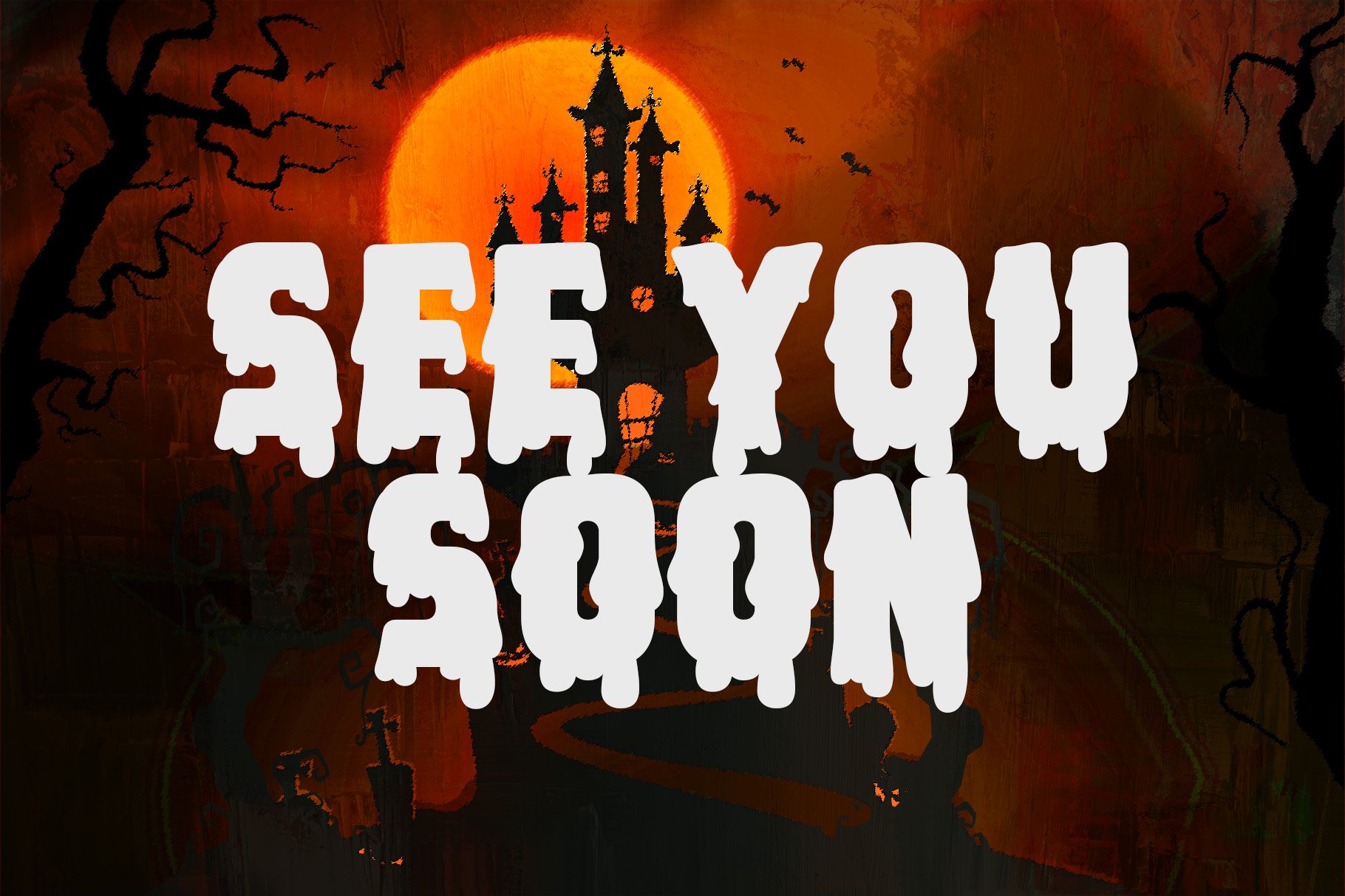 scarow scary blood typeface 10 see you soon cm 842