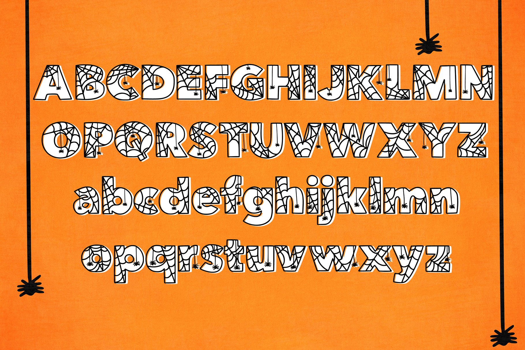 Scary Spiders Font preview image.