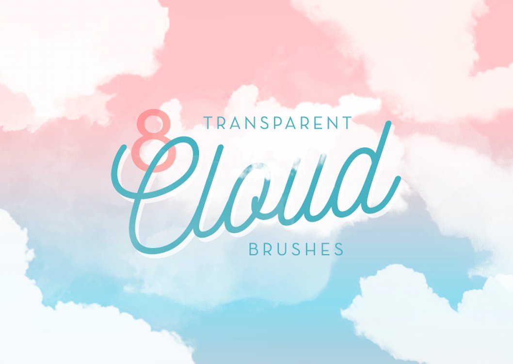 8 Transparent Cloud Brushescover image.