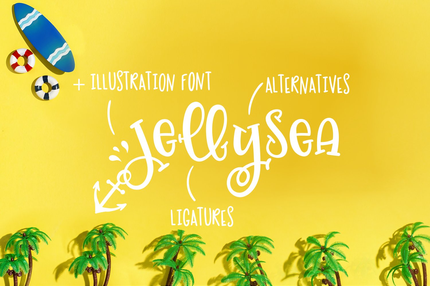 Jellysea - Font Duo + Summer Doodles preview image.
