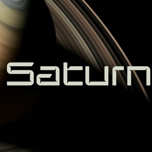 Saturn - sci-fi font cover image.