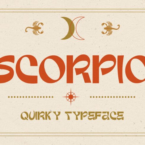 Scorpio - Quirky Astrology Typeface cover image.