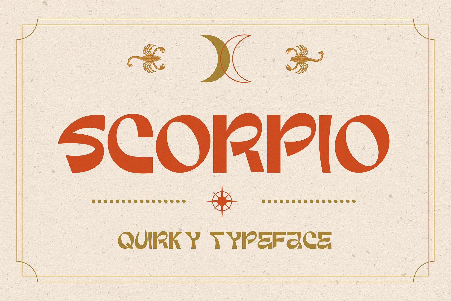 Scorpio - Quirky Astrology Typeface cover image.