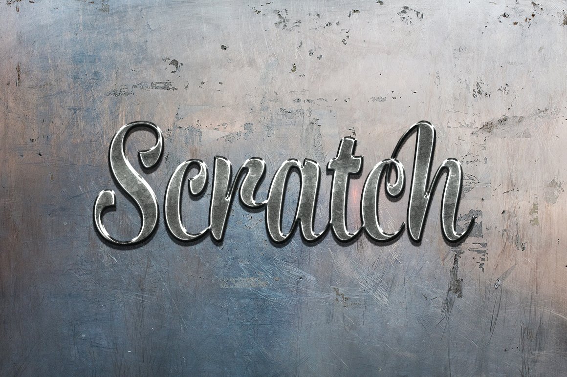 scratched metal text effect 39