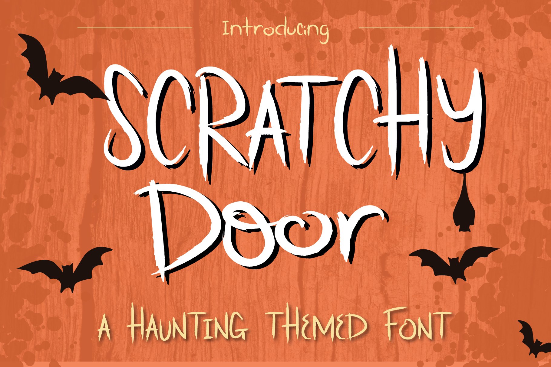 Scratchy Door Halloween Font cover image.