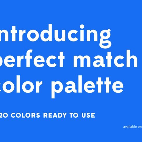 Perfect Match Color Palettecover image.