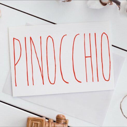 Pinocchio Font cover image.