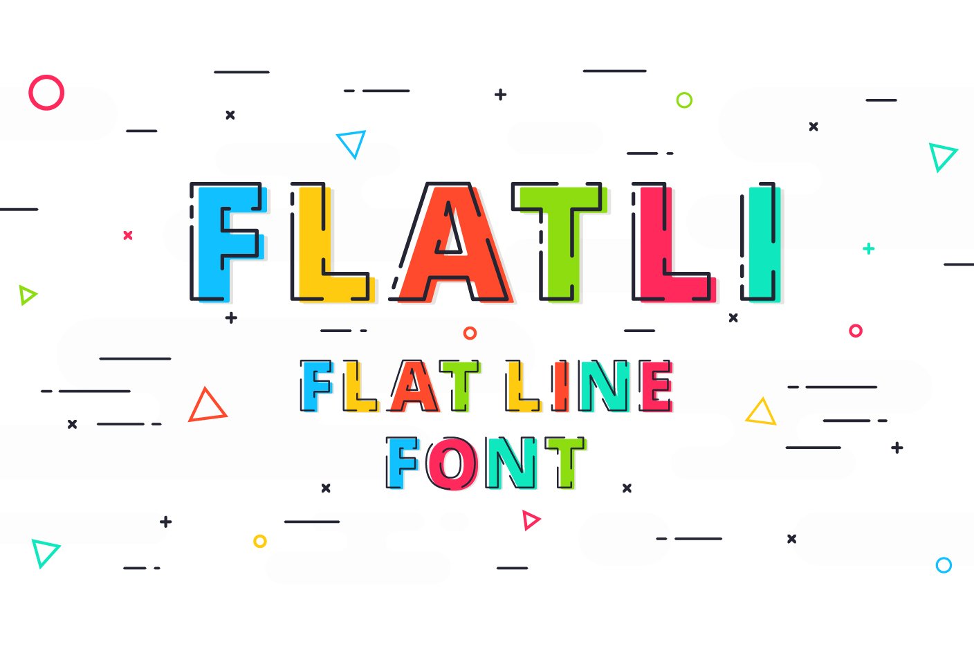 Flatli - Flat Line Vector Font cover image.