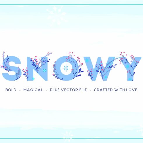 50% OFF - Snowy Floral Color Font cover image.