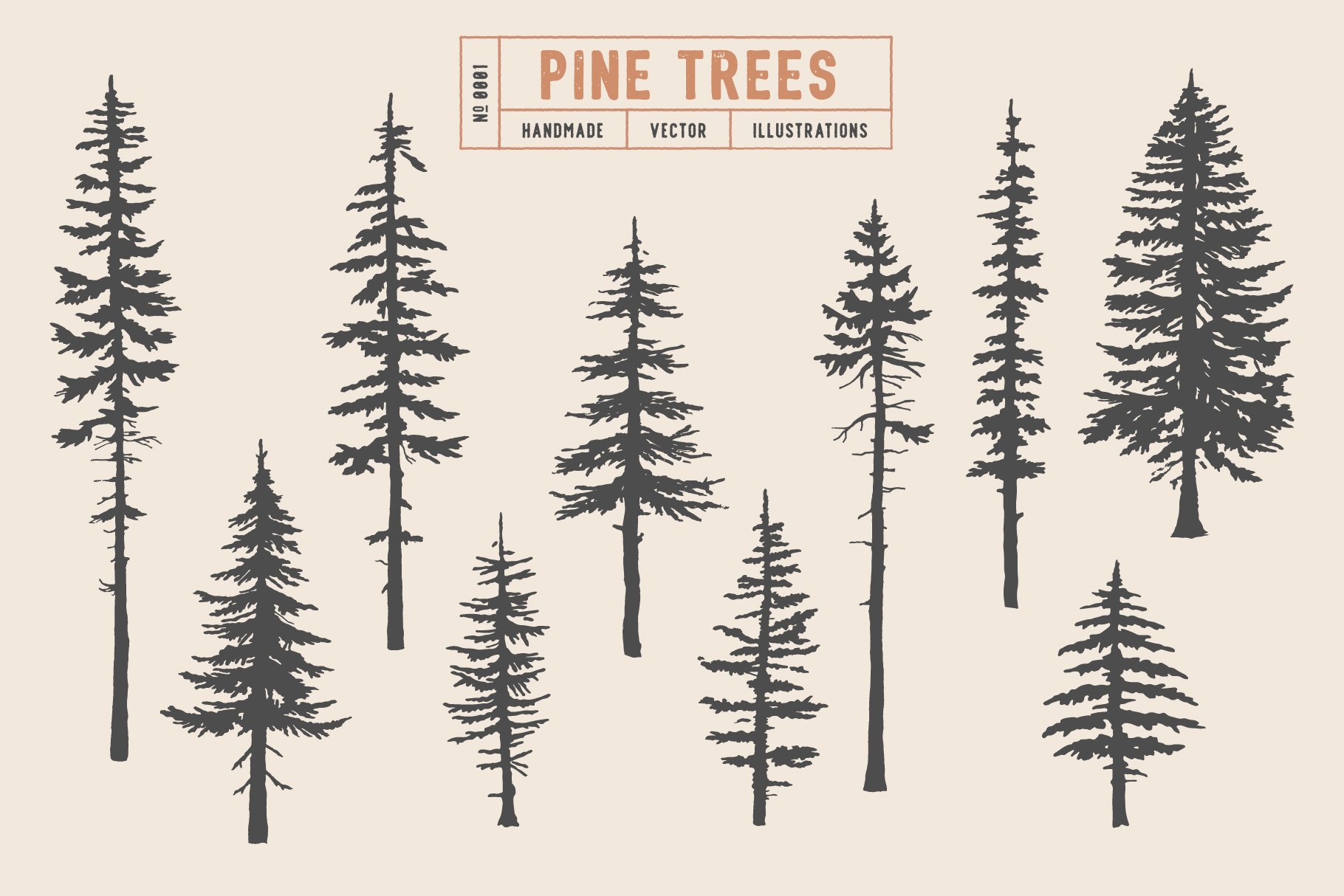 Woodland Tree Set | Illustrations preview image.