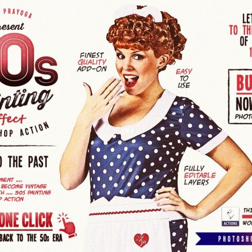 50s Painting Effect Photoshop Actioncover image.