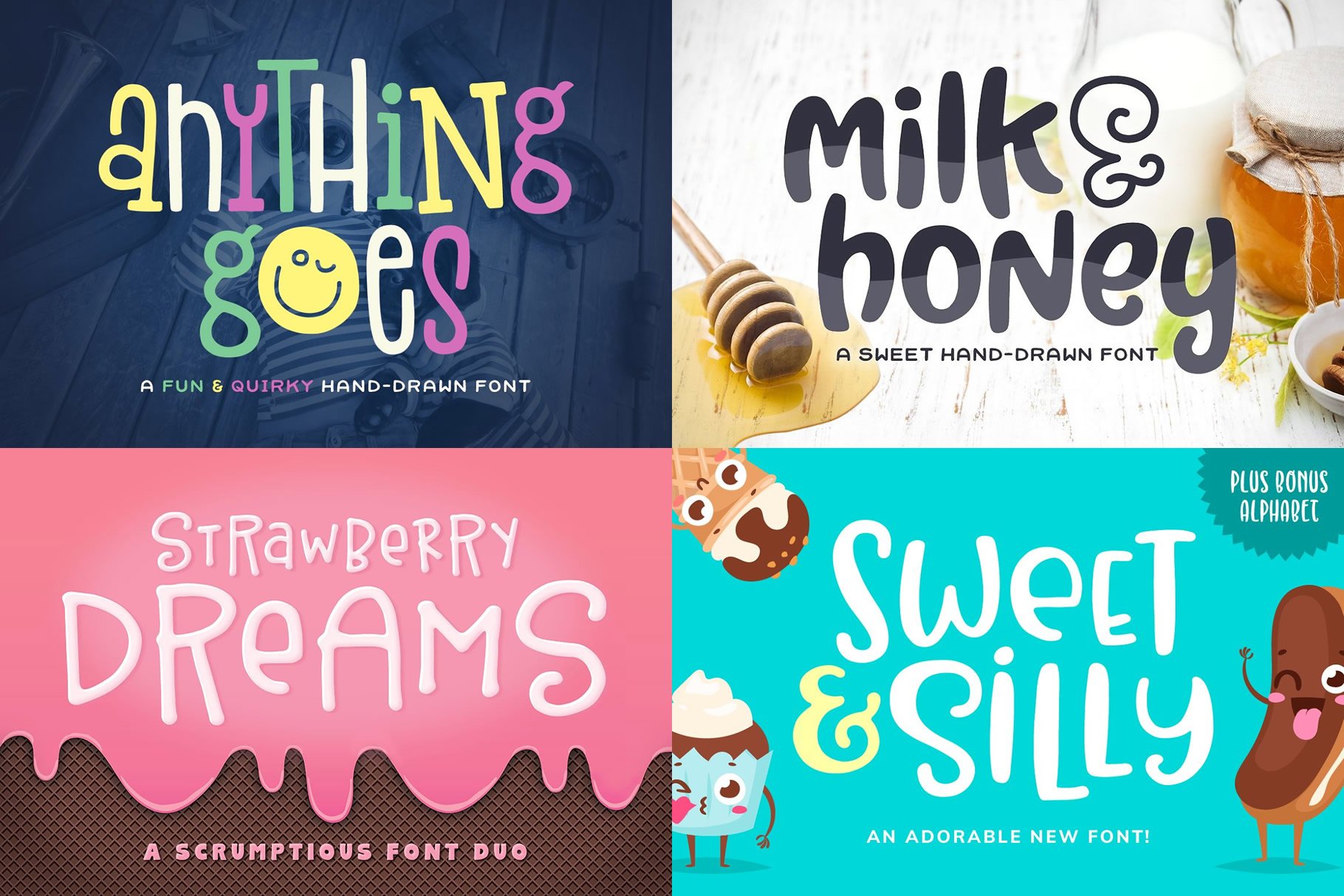 Sweet Tooth Font Bundle preview image.