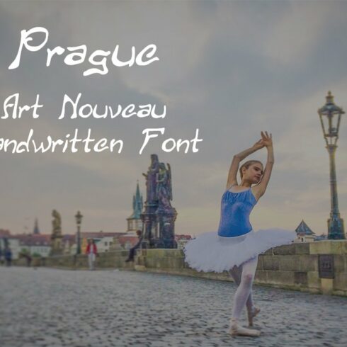 Prague: Handwritten Art Nouveau Font cover image.