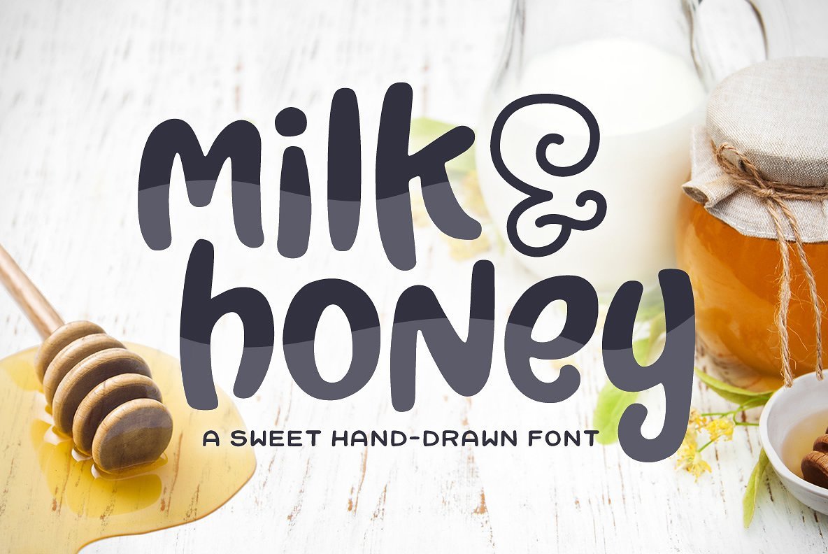 Milk & Honey Font cover image.