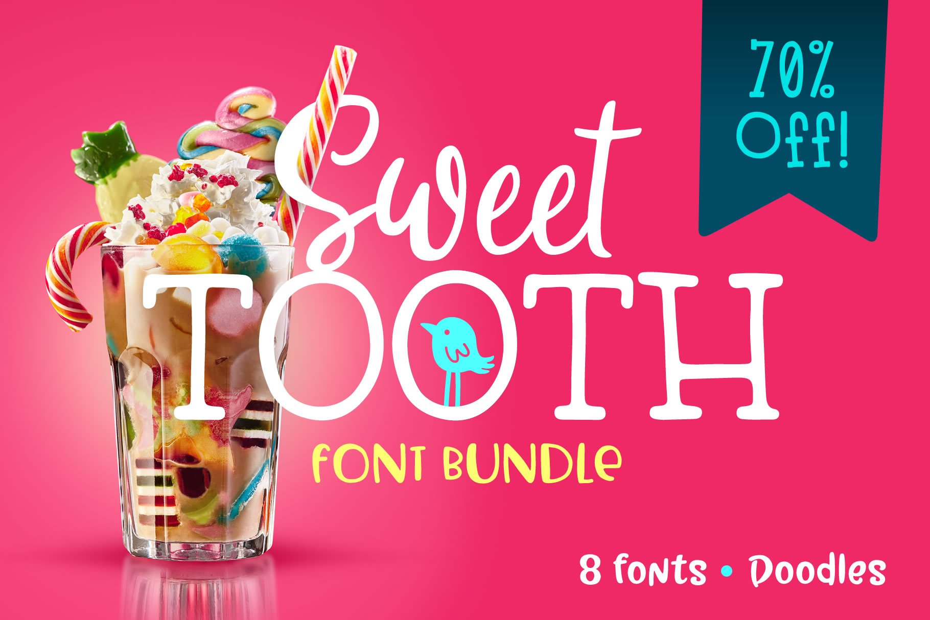 Sweet Tooth Font Bundle cover image.