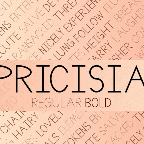 Pricisia Typeface cover image.