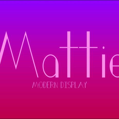 Mattie Typeface cover image.