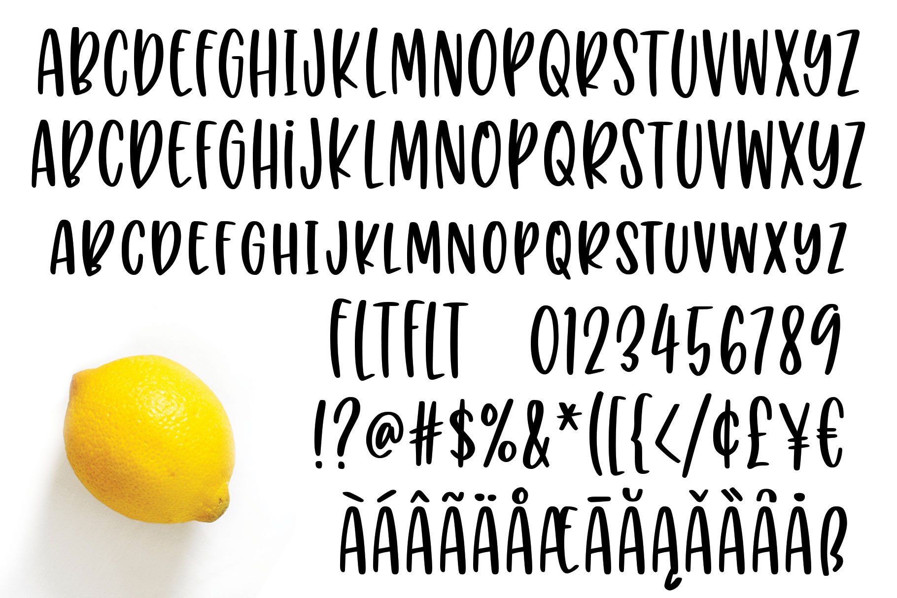 Puckery Tart: a tasty lettering font preview image.