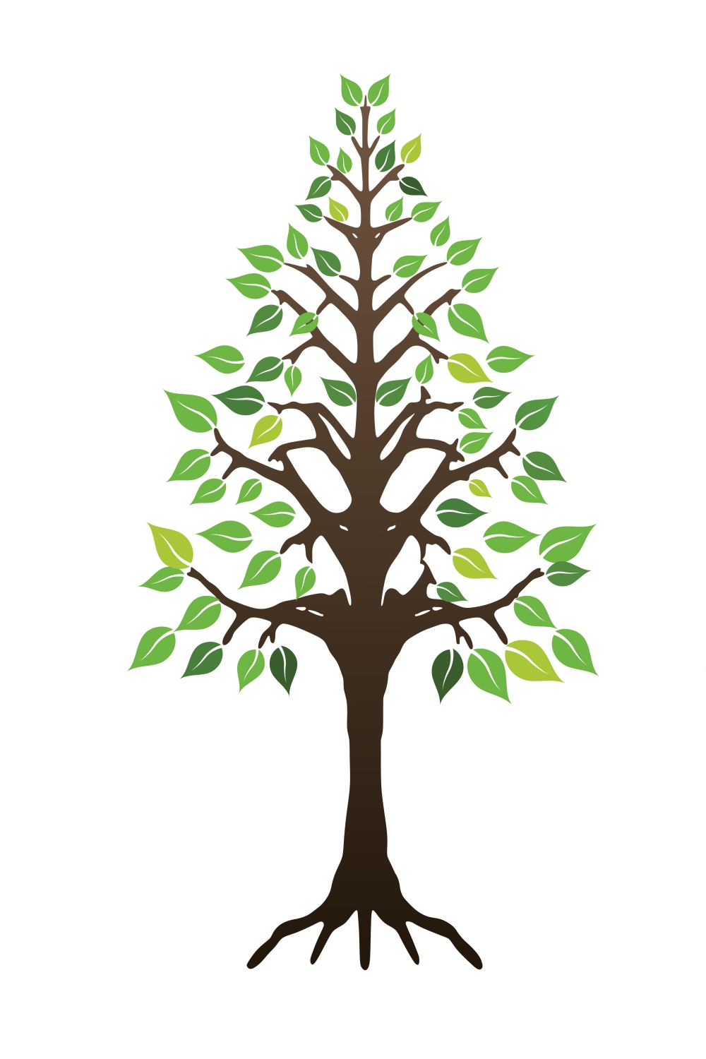 Free Tree Vector Illustration pinterest preview image.