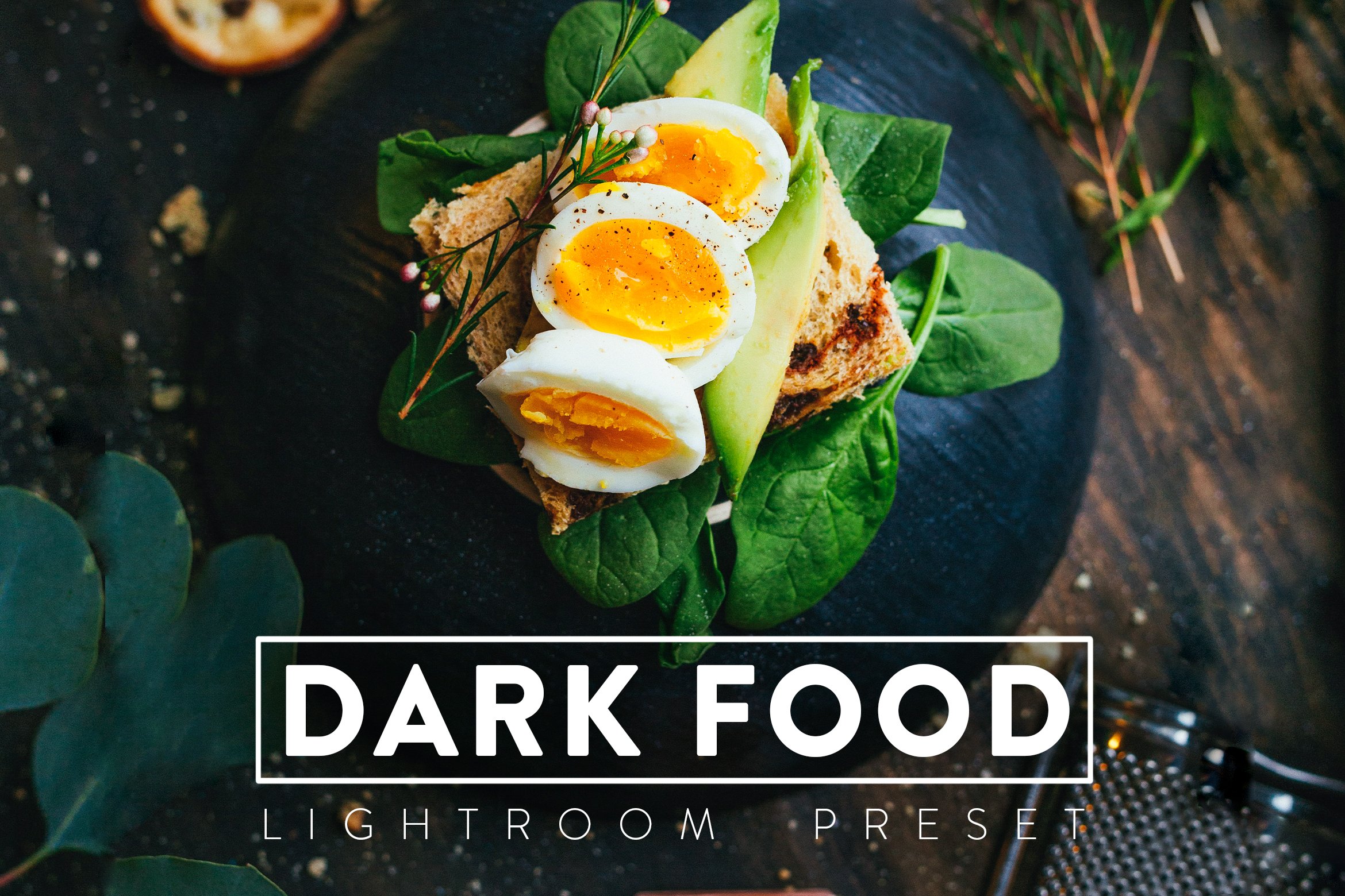 10 DARK FOOD Lightroom Presetscover image.