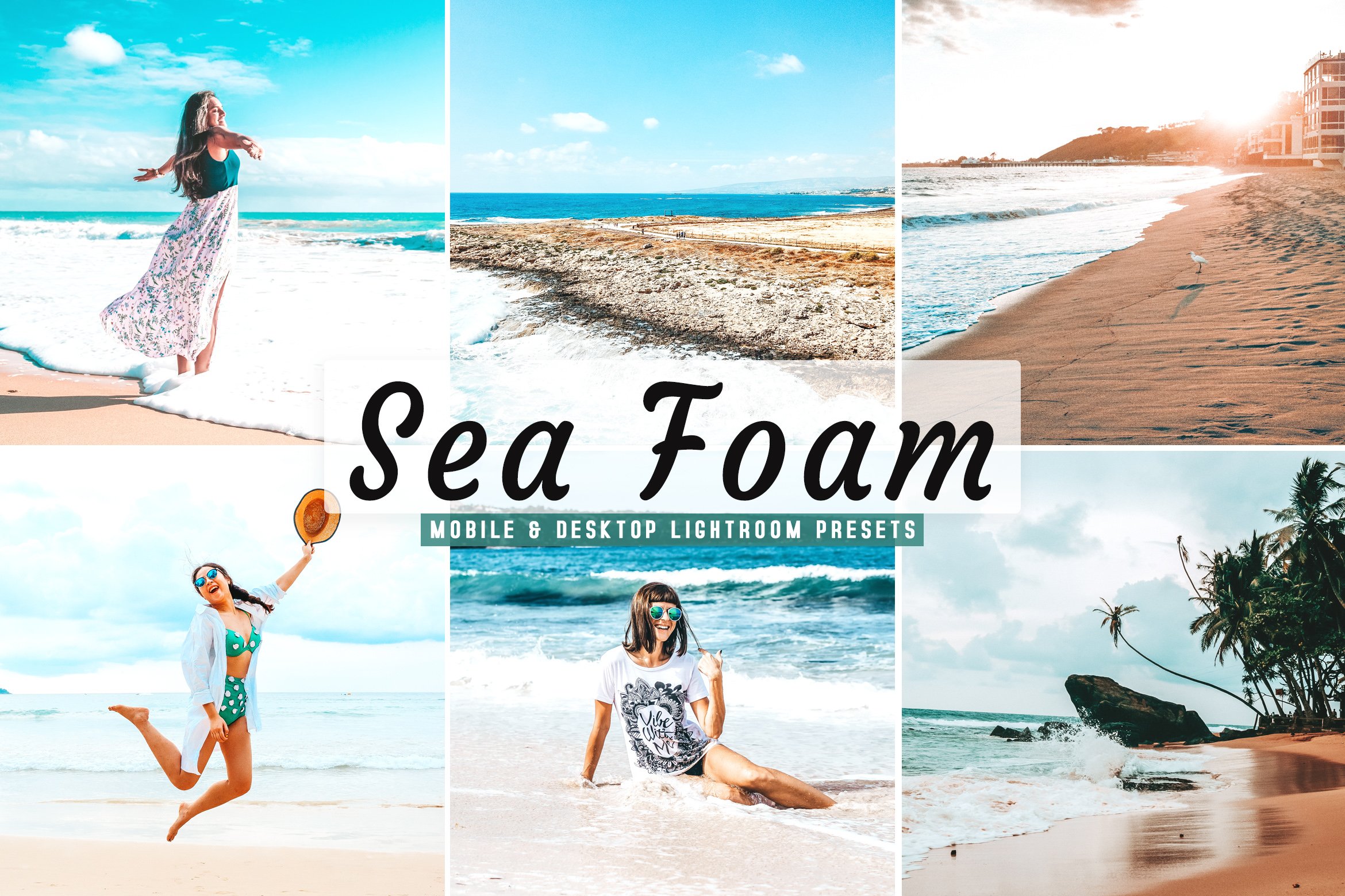 Sea Foam Lightroom Presets Packcover image.