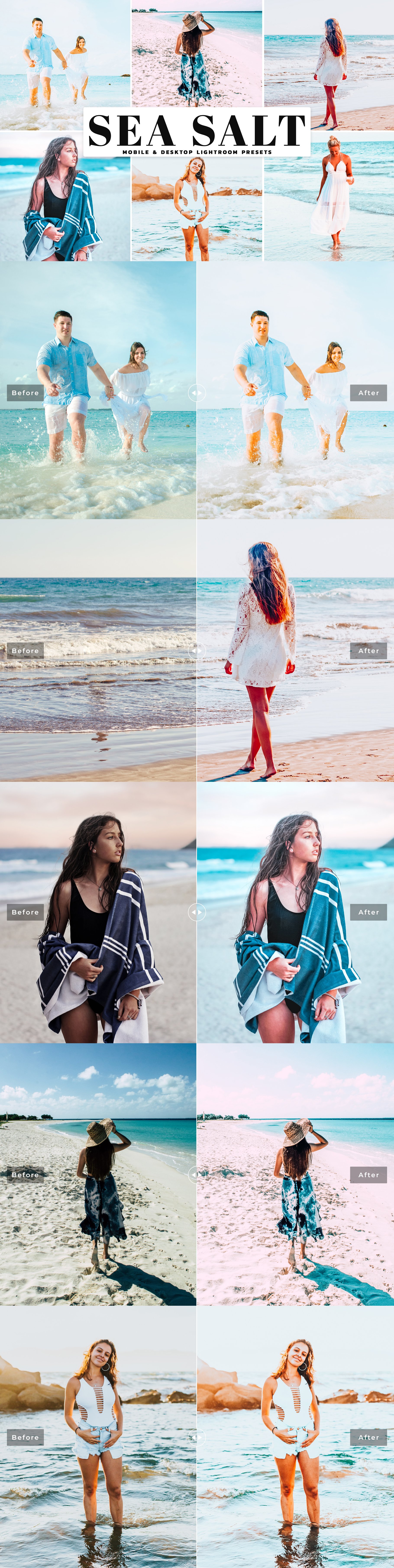 Sea Salt Lightroom Presets Packcover image.