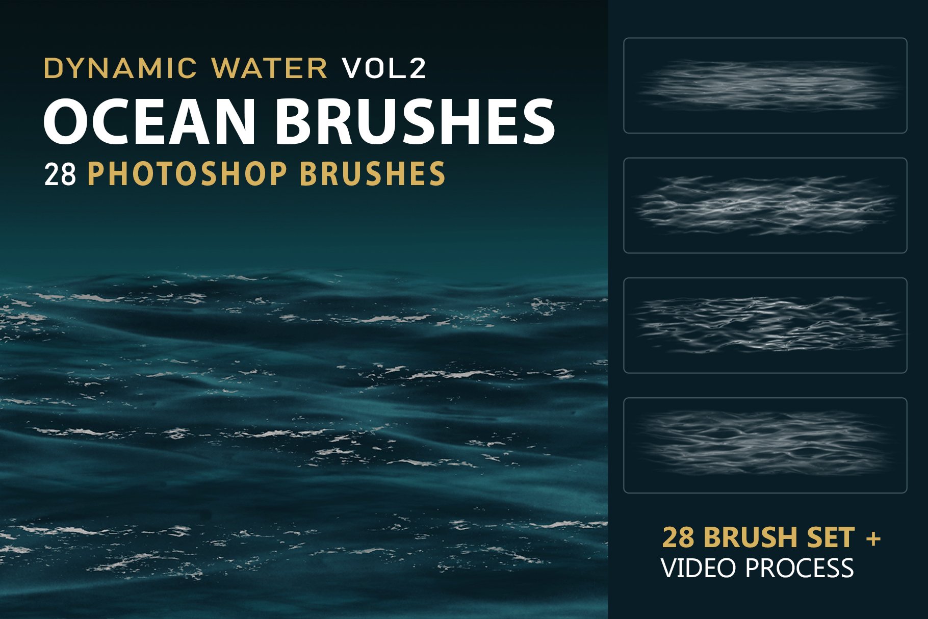 Dynamic Ocean Photoshop Brushes VOL2cover image.