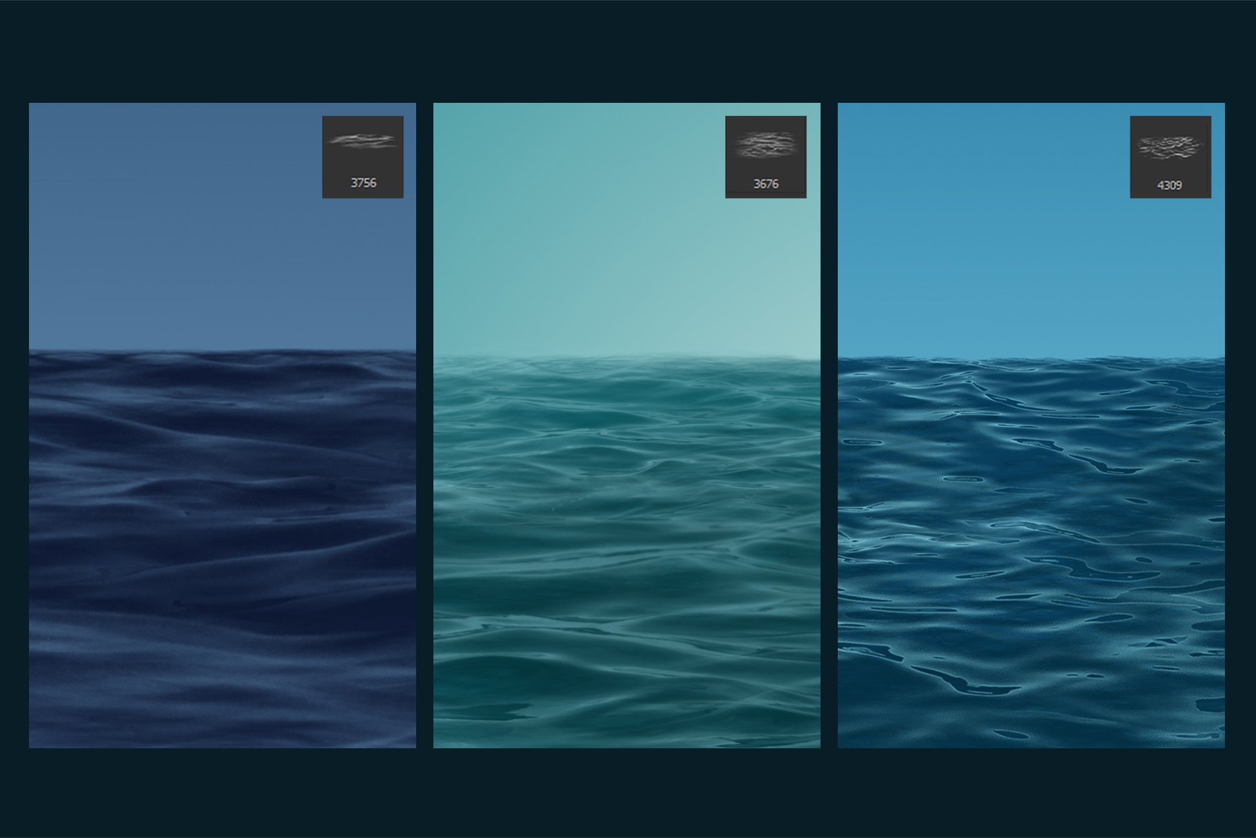 Dynamic Ocean Photoshop Brushes VOL2preview image.