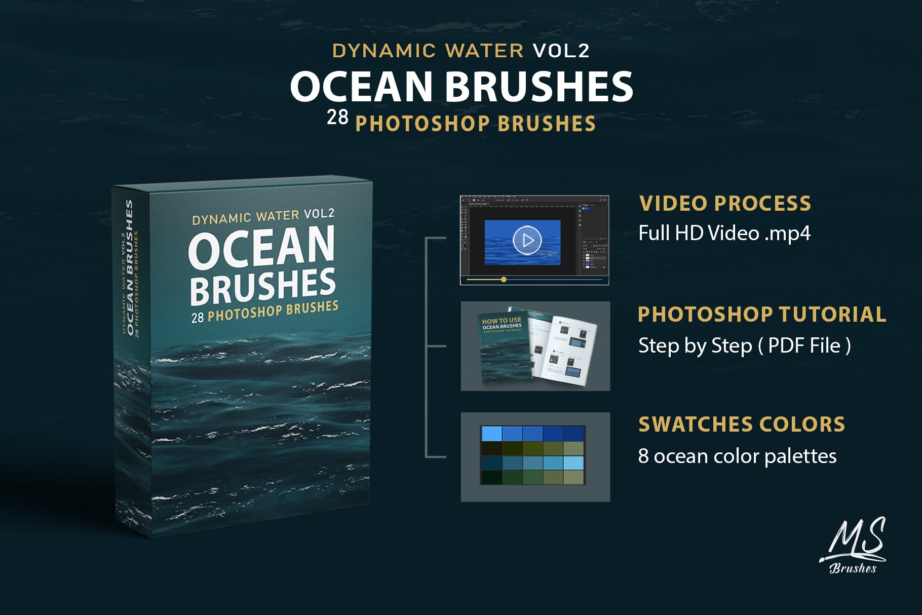 sea water ocean photoshop brushes8 953