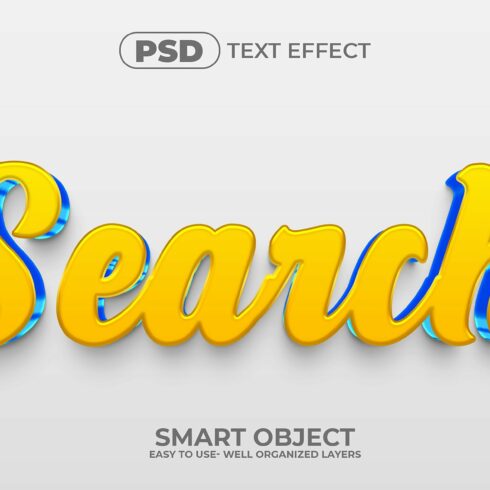 Search 3D Editable Text Effect stylecover image.